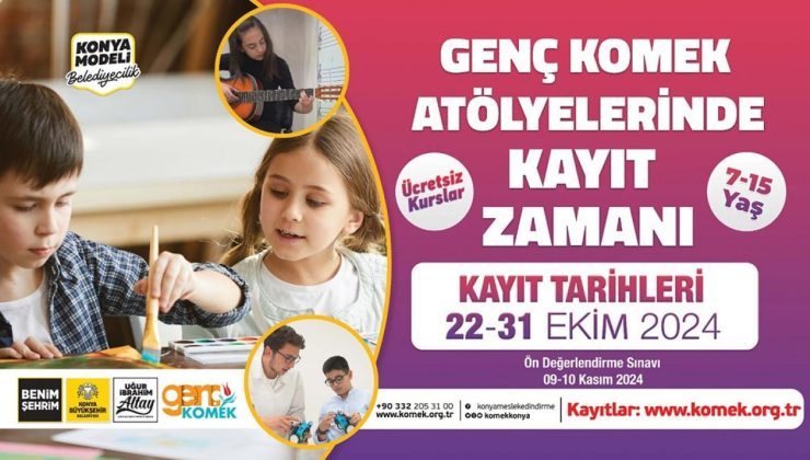 Genç KOMEK Atölyelerde Kayıt Heyecanı Başladı