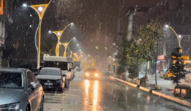 Kış erken geldi, şehir beyaza büründü! Lapa lapa kar yağdı