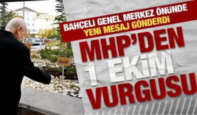 Bahçeli genel merkez önüne ‘Biz kardeşiz ağaçları’ dikti! MHP’den 1 Ekim vurgusu