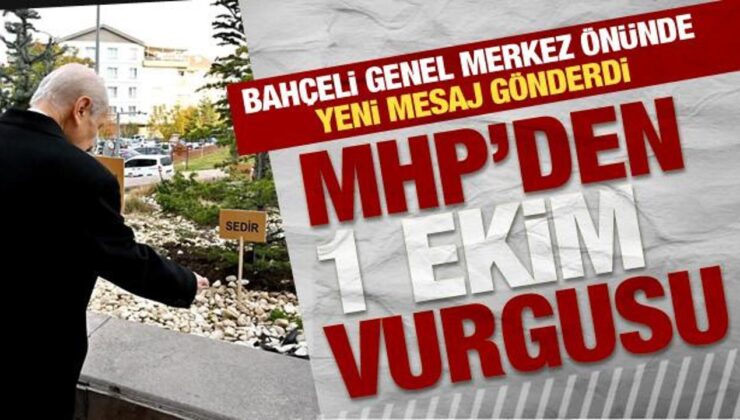 Bahçeli genel merkez önüne ‘Biz kardeşiz ağaçları’ dikti! MHP’den 1 Ekim vurgusu