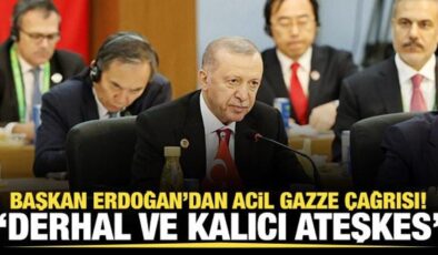 Başkan Erdoğan’dan G20’de Gazze çağrısı!