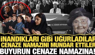 Muazzez İlmiye Çığ’ın cenaze namazında ilginç görüntü: İnandıkları gibi uğurladılar