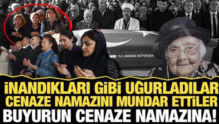 Muazzez İlmiye Çığ’ın cenaze namazında ilginç görüntü: İnandıkları gibi uğurladılar