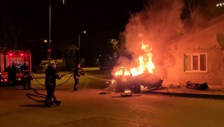 Edirne'de korkunç kaza! Eve çarpan otomobil alev aldı, 4 kişi yanarak öldü! | Son dakika haberleri