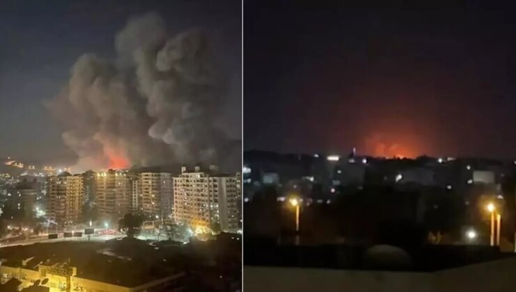 İsrail, Kamışlı Havalimanı’nı vurdu! Yükselen alevler Mardin’den görüntülendi