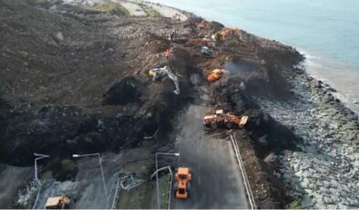 Ulaştırma ve Altyapı Bakanlığından Karadeniz Sahil Yolu’ndaki heyelana ilişkin açıklama